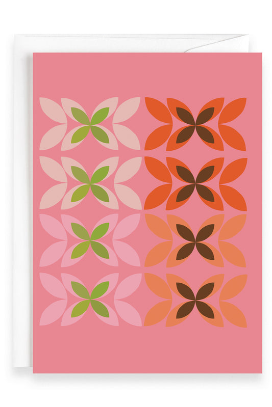 Retro Pacific Petals  | Greeting Card