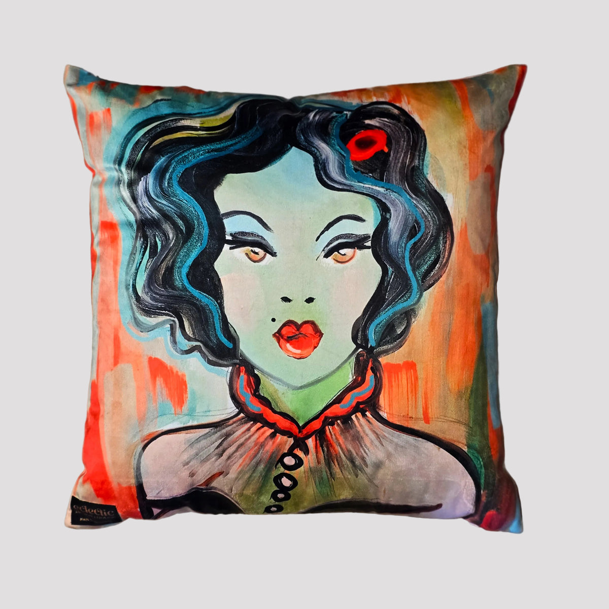Rhondan + Pink Pastel | Velvet Cushion