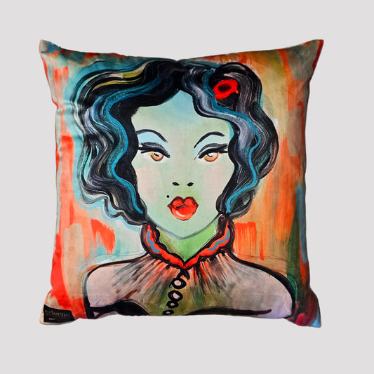 Rhondan + Pink Pastel | Velvet Cushion