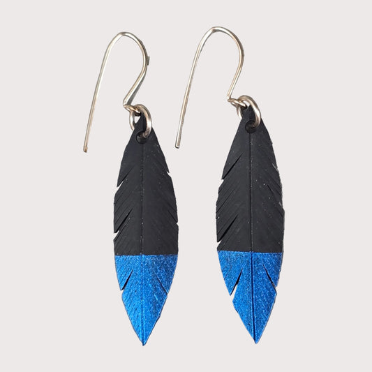 Robin Feather Earrings | Bright Blue