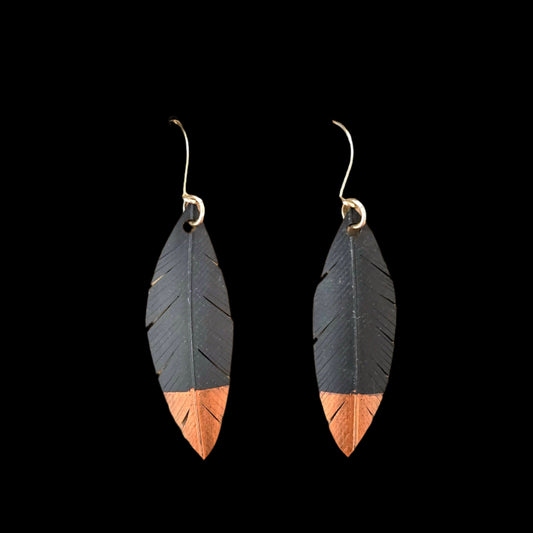 Robin Feather Earrings | Copper Tip