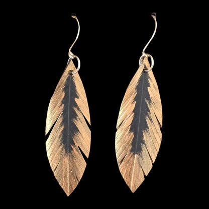 Pique Feather Earrings | Gold