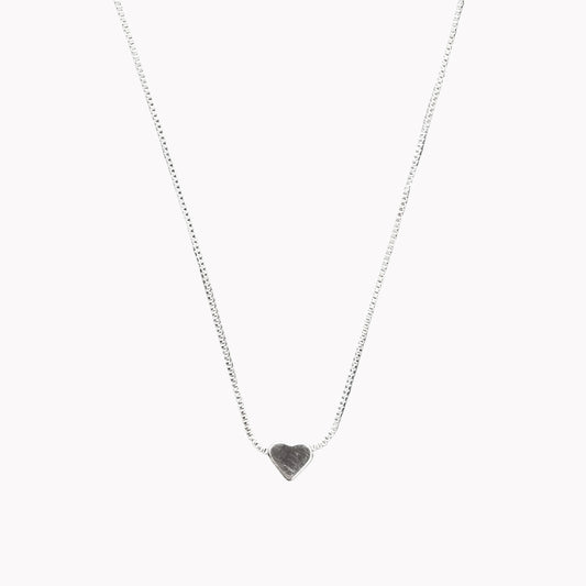 Solo Heart Necklace | Silver