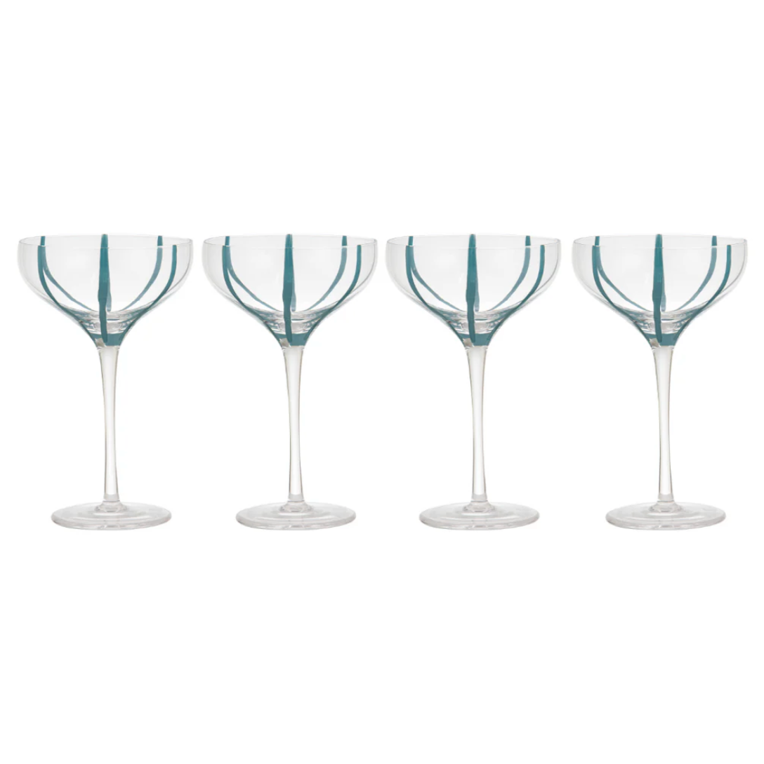 Cocktail Glass Set | Teal