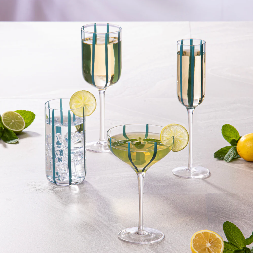 Cocktail Glass Set | Teal