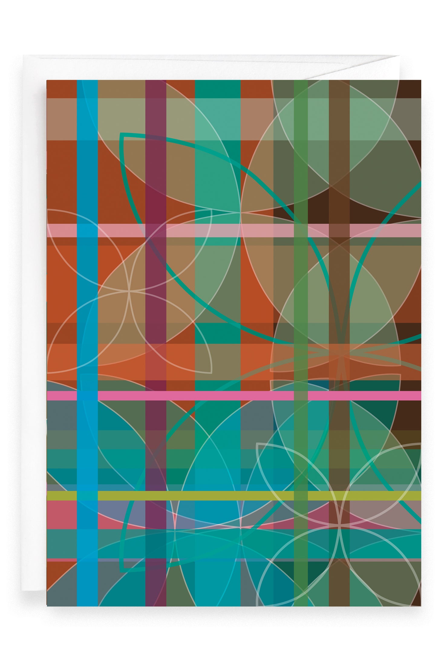 Blue Tartan Flora | Greeting Card