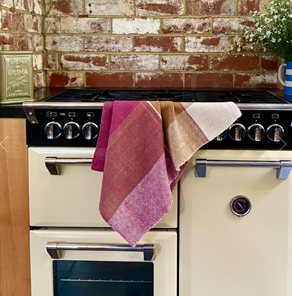 Tea Towel | Pink + Mocha