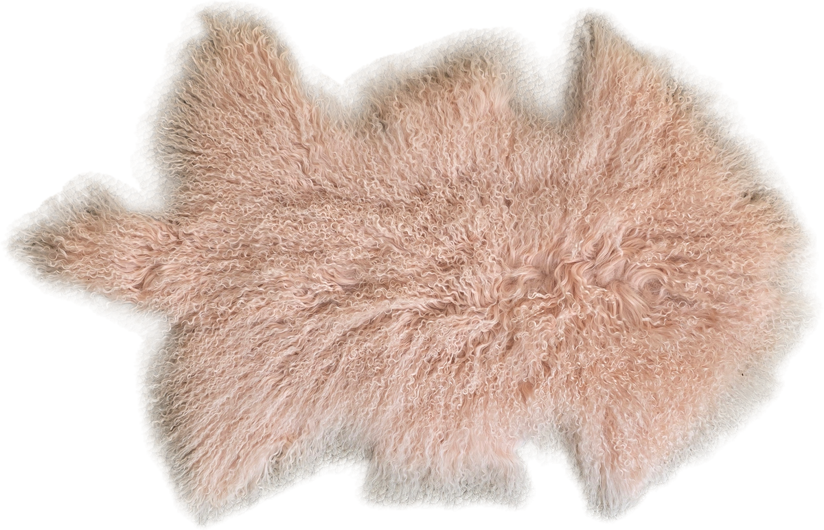Tibetan Lambskin Rug | Dusky Pink