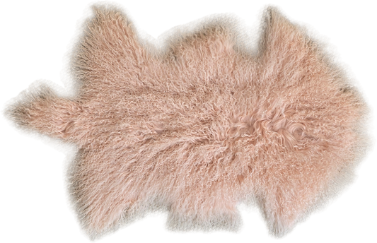 Tibetan Lambskin Rug | Dusky Pink