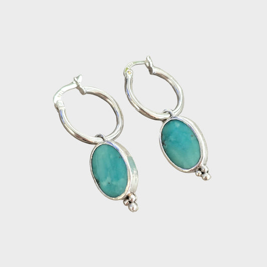 Trinity Turquoise Hoops