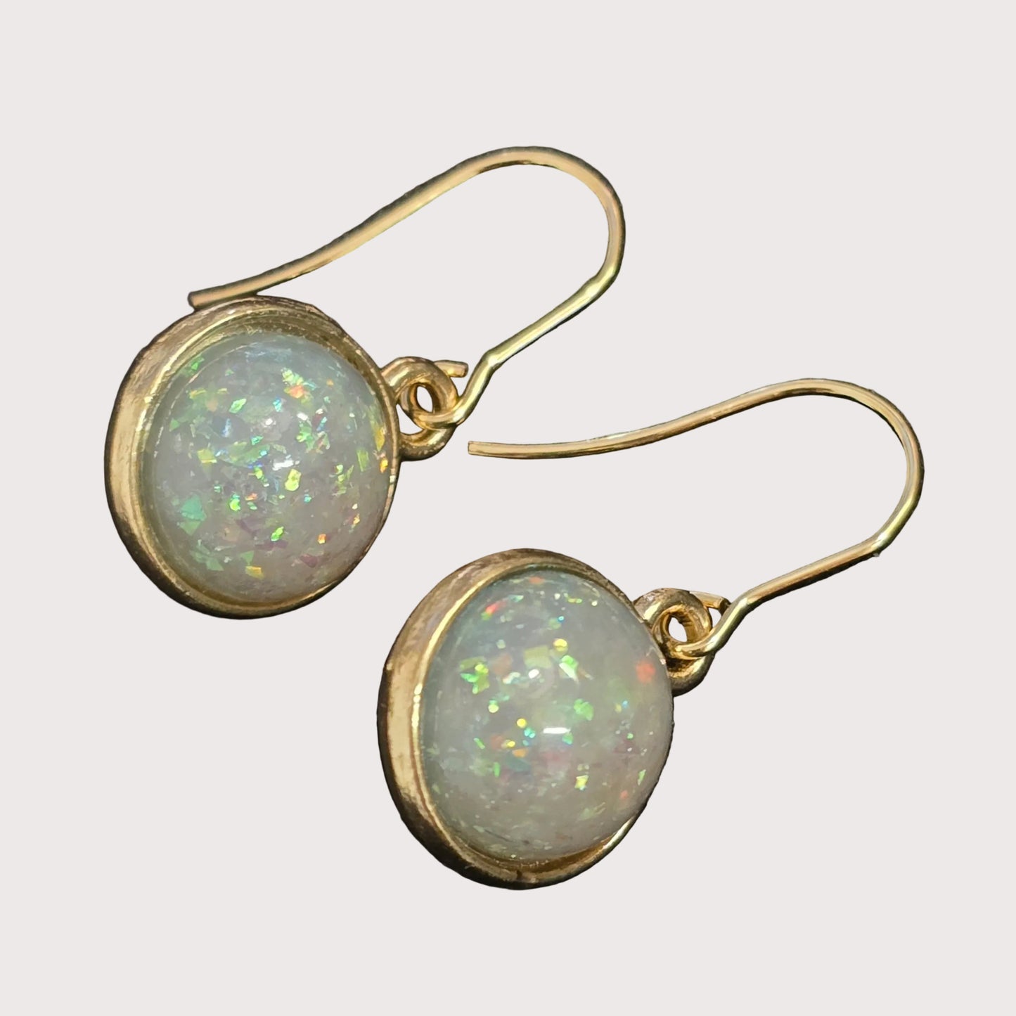 Sphere Resin Droplet Earrings | Moon