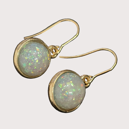 Sphere Resin Droplet Earrings | Moon