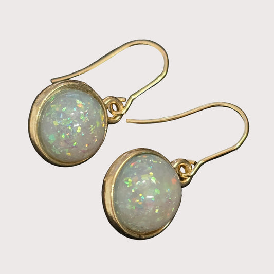 Sphere Resin Droplet Earrings | Moon