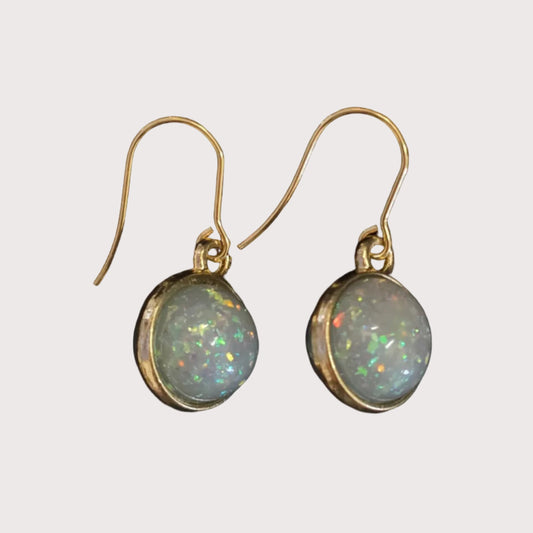 Sphere Resin Droplet Earrings | Moon