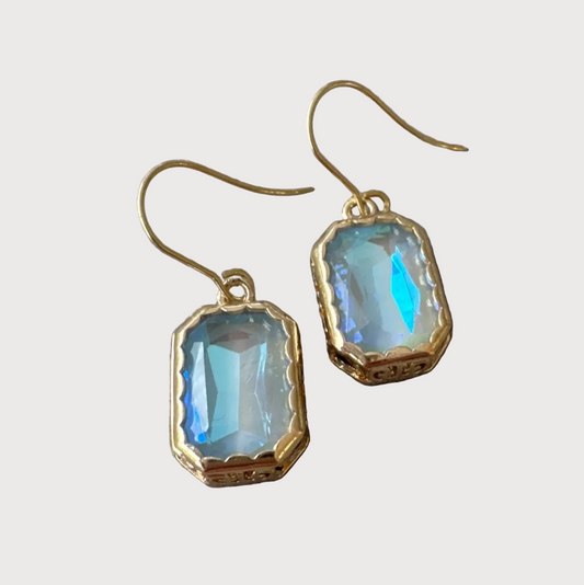 Velum Blue Earrings | Gold Filigree