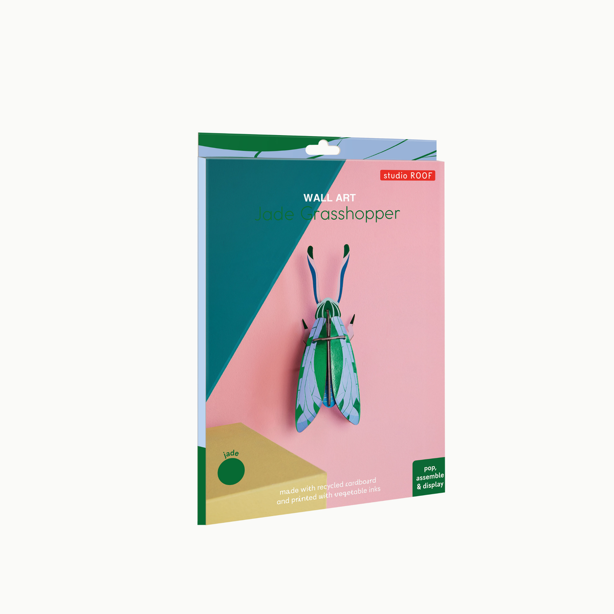 Wall Art Jade Grasshopper