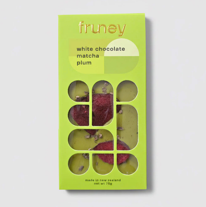 White Chocolate, Matcha & Plum | Chocolate Bar