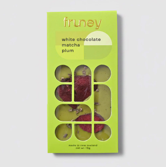 White Chocolate, Matcha & Plum | Chocolate Bar