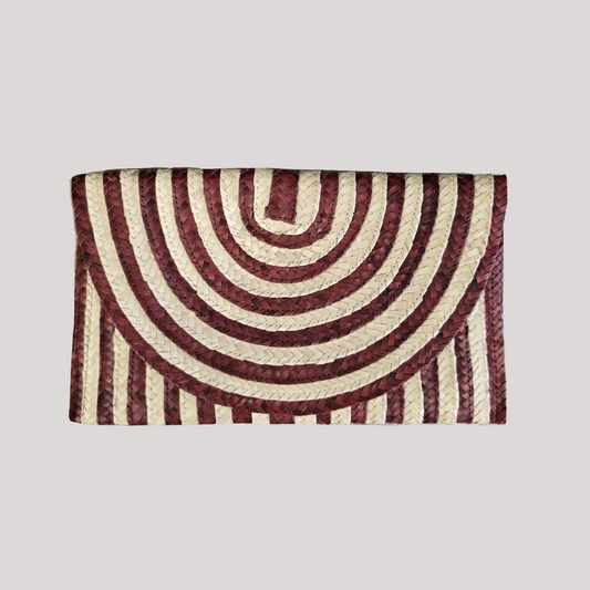 Woven Clutch | Burgundy