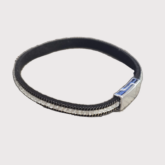 Wrap Bracelet | Single Diamante Black
