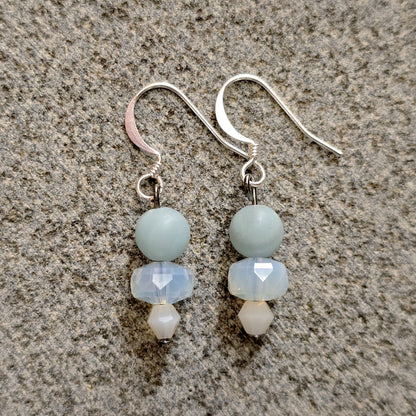 Amazonite + Moonstone Earrings | Set 6