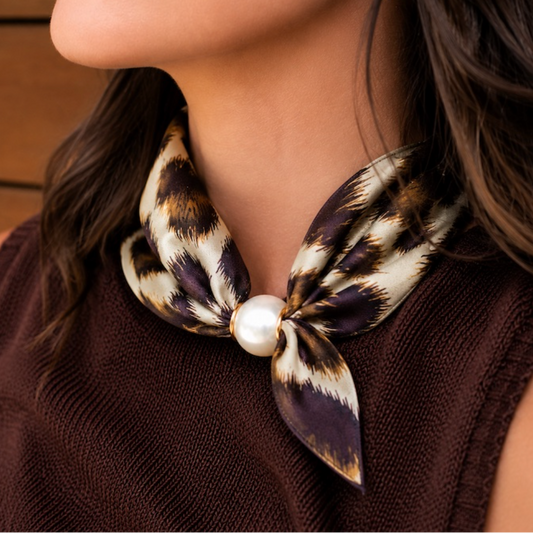 Pearl Neck Scarf | Desert Fawn