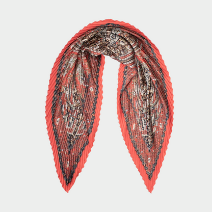 Pleated Neck Scarf | Pastel Paisley