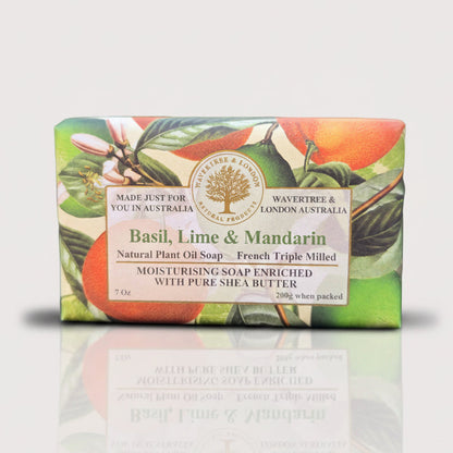 Basil, Lime & Mandarin Soap Bar 200g