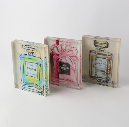 Chanel No 5 Bow Art Block | Pink