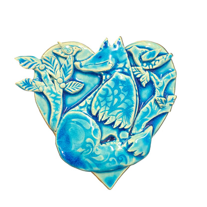 Fox Heart  | Ceramic Wall Art