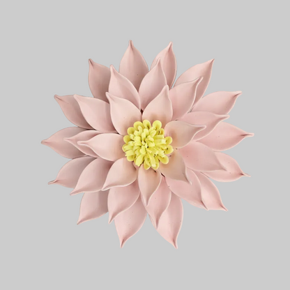 Dahlias Ceramic Wall Flower | Blush Pink