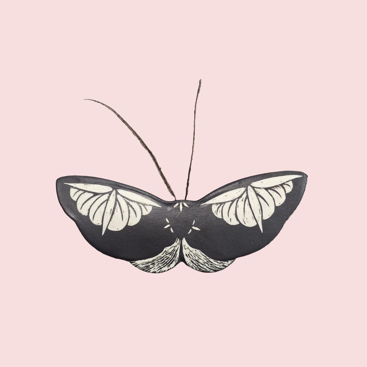 Ceramic Black Moth | Medium 3
