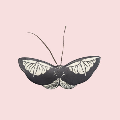 Ceramic Black Moth | Medium 3