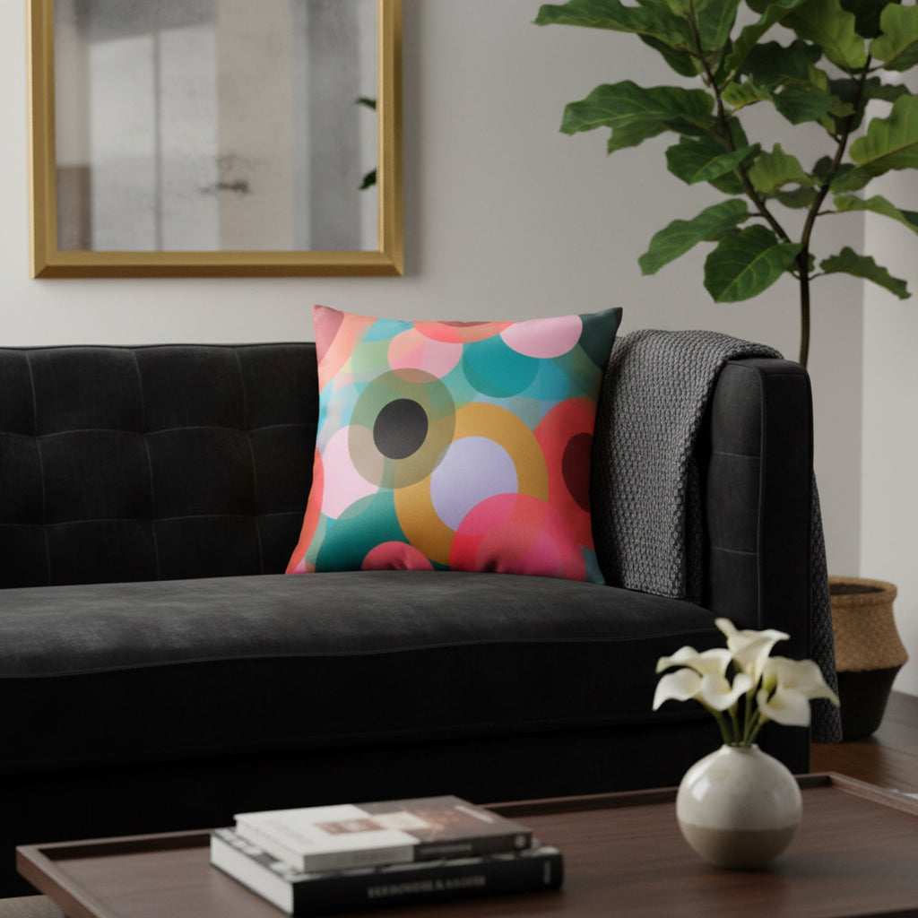Mid Century Circles | Velvet Cushion