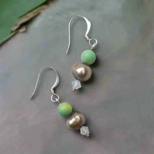 Jasper + Swarovski Earrings - Set 11 | 2 Styles