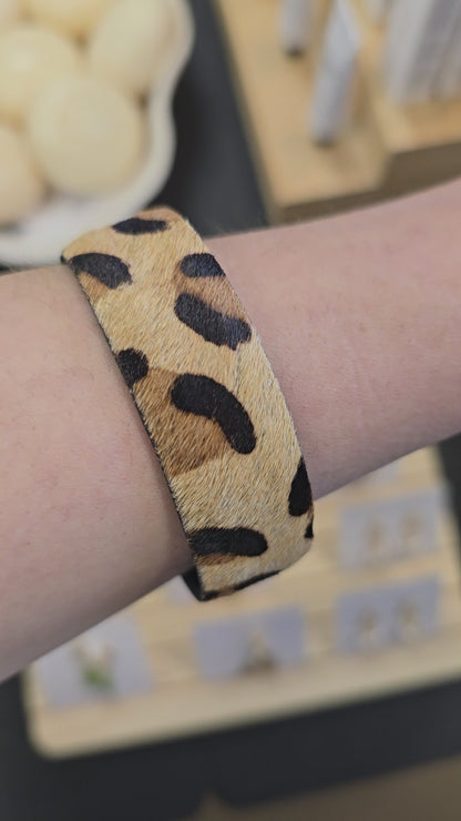 Antler Hide Cuff | Leopard Print