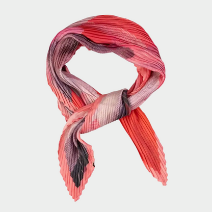 Jacqui Pleated Neck Scarf | Scarlet