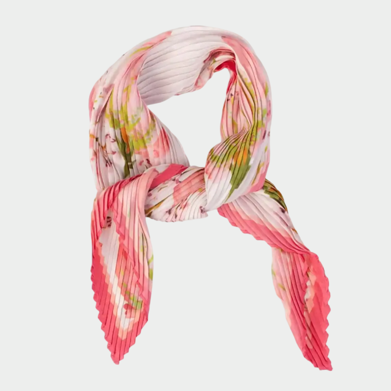 Rumi Pleated Neck Scarf | Pink