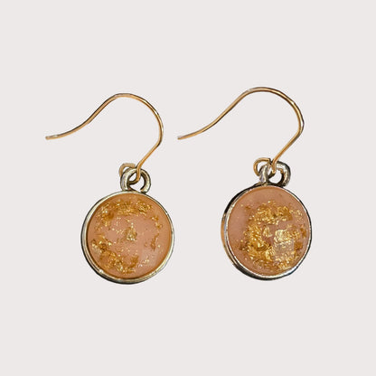 Sphere Resin Droplet Earrings | Peach