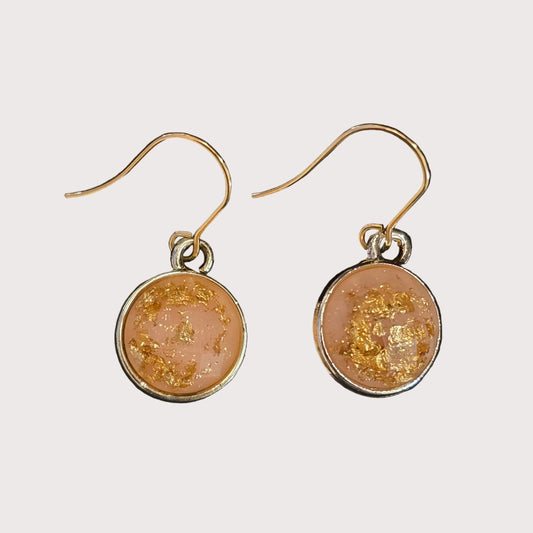 Sphere Resin Droplet Earrings | Peach