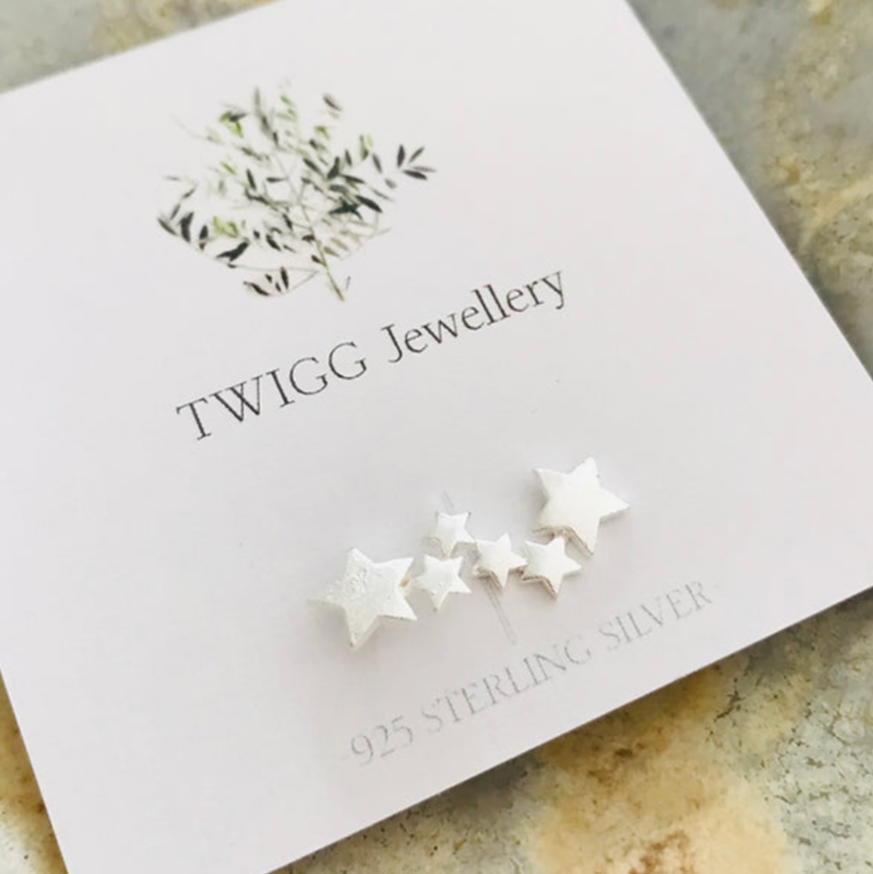 twigg Tri Star Studs NZ Jewellery 2